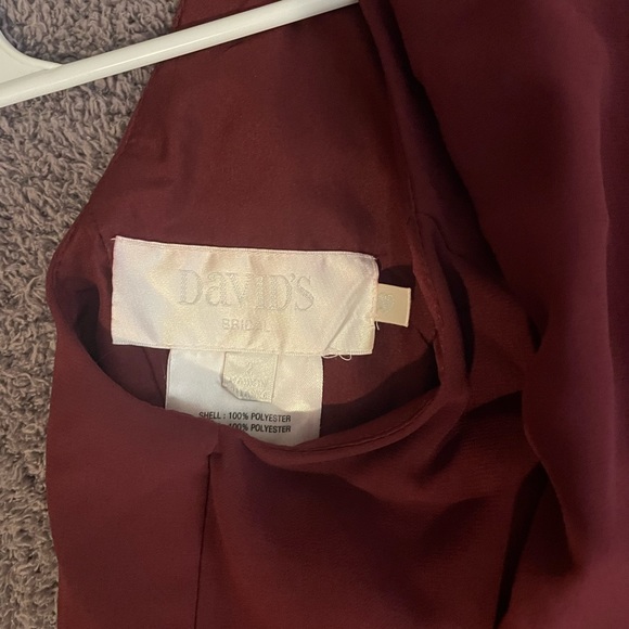 David’s Bridal Maroon Bridesmaid/Formal Dress - Picture 3 of 4